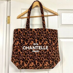 NEW Chantelle Paris 1876 leopard Animal Print Tote Large Mobwife luxury France